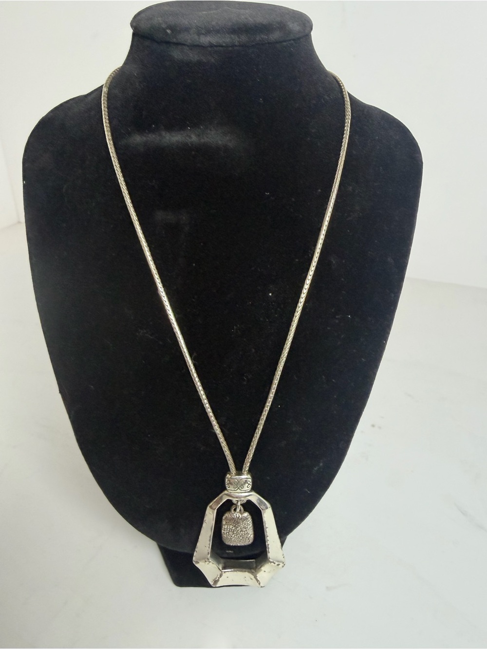 Brighton Silver-Tone Geometric Pendant Necklace - Picture 3 of 6